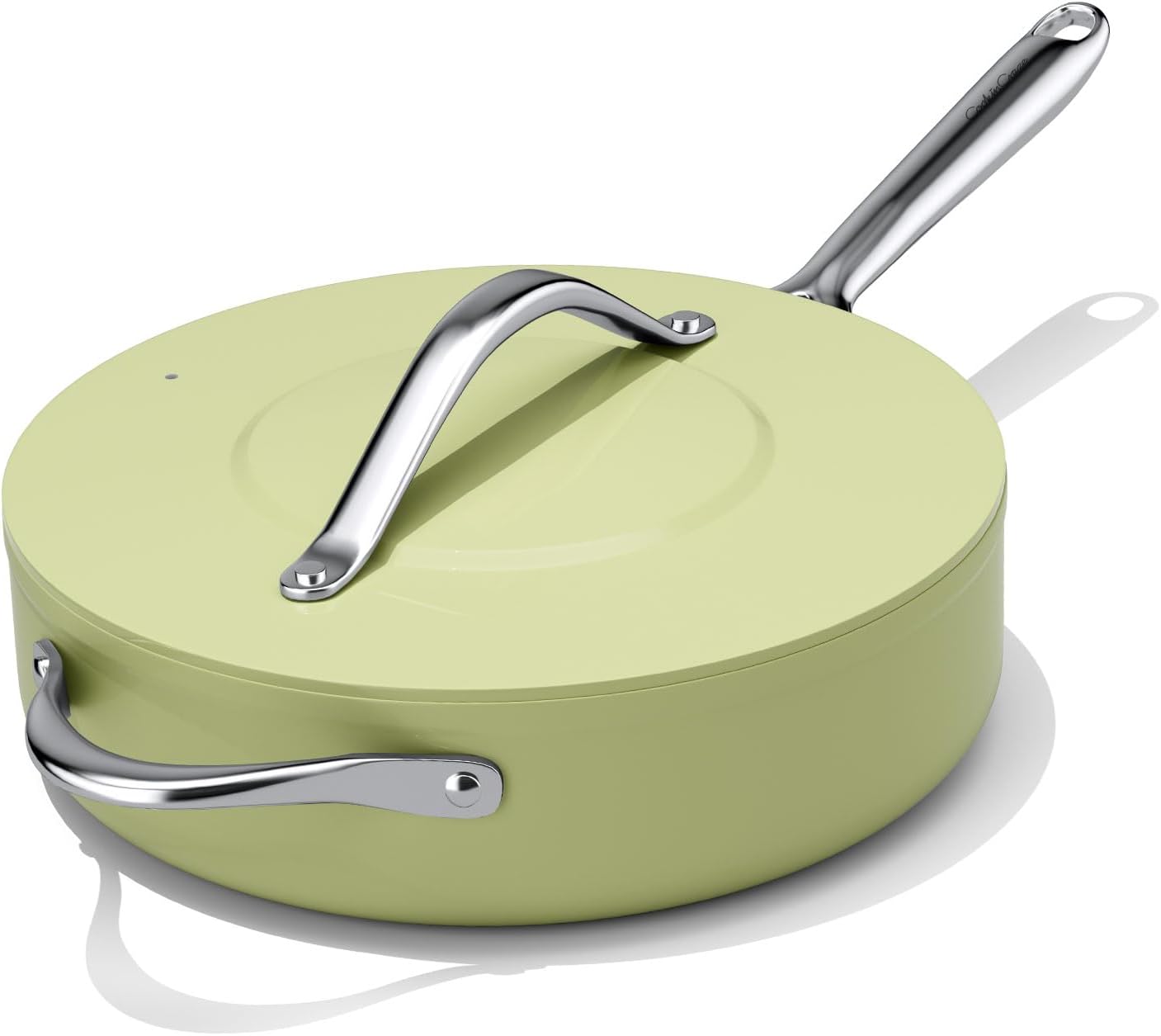 Nonstick Ceramic Saute Pan with Lid for Healthy Cooking