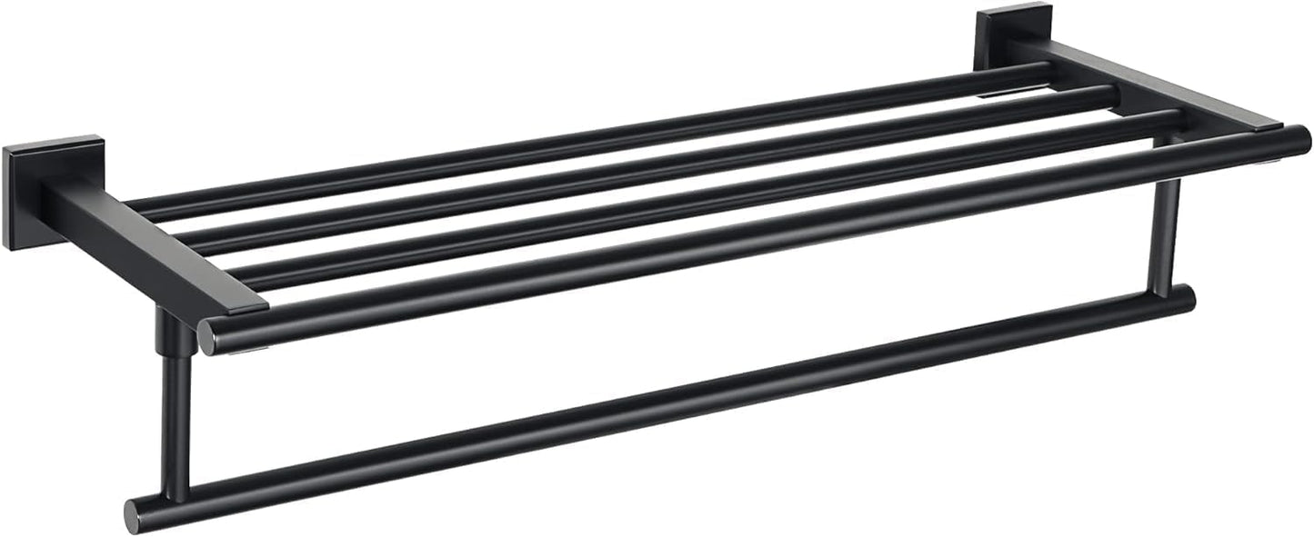 24 Inch Towel Rack Wall Mounted for Bathroom by Alise - Matte Black