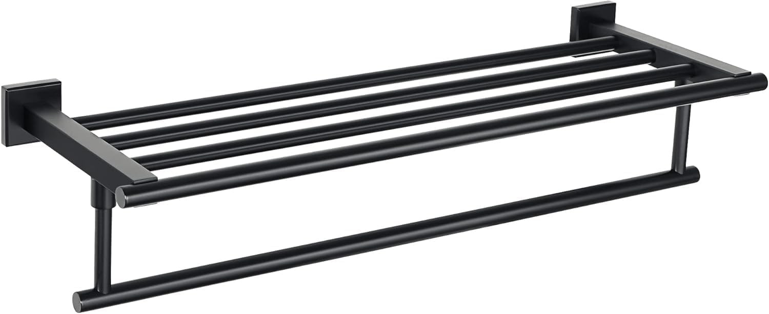 24 Inch Towel Rack Wall Mounted for Bathroom by Alise - Matte Black
