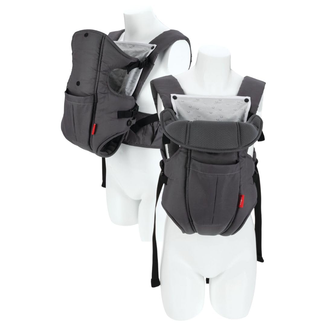 Nuby Deluxe Baby Carrier: Lumbar Support, Lightweight Mesh, Bonus Teether
