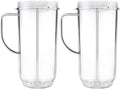 Sduck 2 PCS Tall 22oz Replacement Magic Bullet Blender Cups - Durable