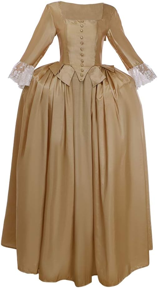Women's Musical Hamilton Cosplay Colonial Lady Corset Dress
