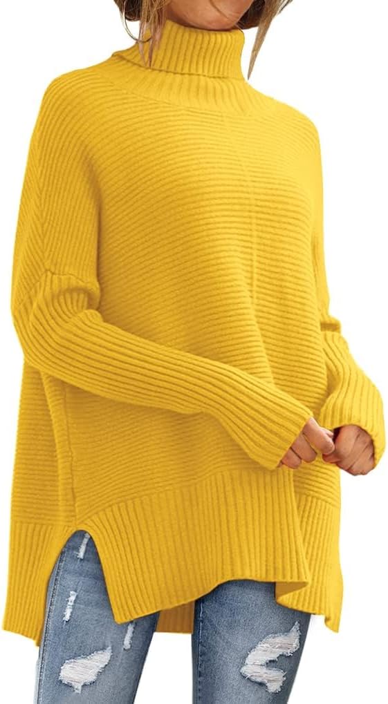 LILLUSORY Women's Oversized Turtleneck Sweater for Fall Style