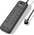 Power Strip Surge Protector with 12 Outlets, 5 USB Ports - Home Office