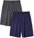 DAVID ARCHY Mens Sleep Shorts Bamboo Rayon Lounge Bottoms - Soft 2