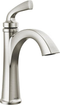 Delta Geist Brushed Nickel Bathroom Faucet 1 Hole - SpotShield Finish
