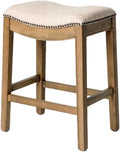 Adrien Backless Counter Stool 26 in Saddle Seat - Timeless Farmhouse