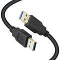 USB 3.0 Male to Male Cable 10 ft A to A - High-Speed 5 Gbps Transfer
