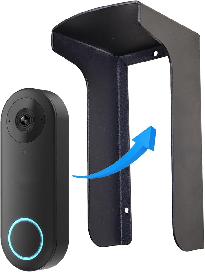 Steel Weatherproof Doorbell Rain Cover - Anti-Glare Sun Protection