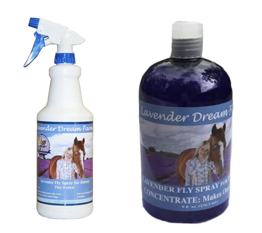 Natural Lavender Fly Spray for Horses - 32 oz Concentrate