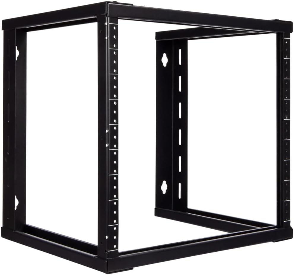 NavePoint 9U Open Frame Wall Mount Server Rack for Networking