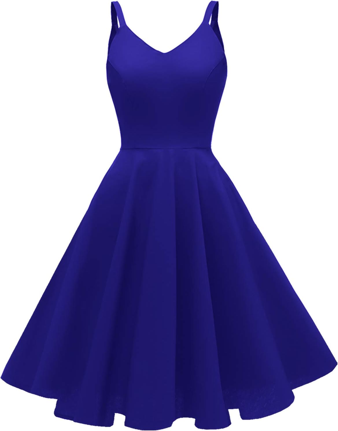 GOOBGS Women's 1950s Retro Vintage Spaghetti Strap Dress