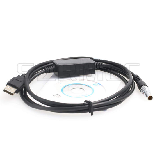 SZRMCC GEV267 5 Pin Male to USB Data Cable for Total Stations