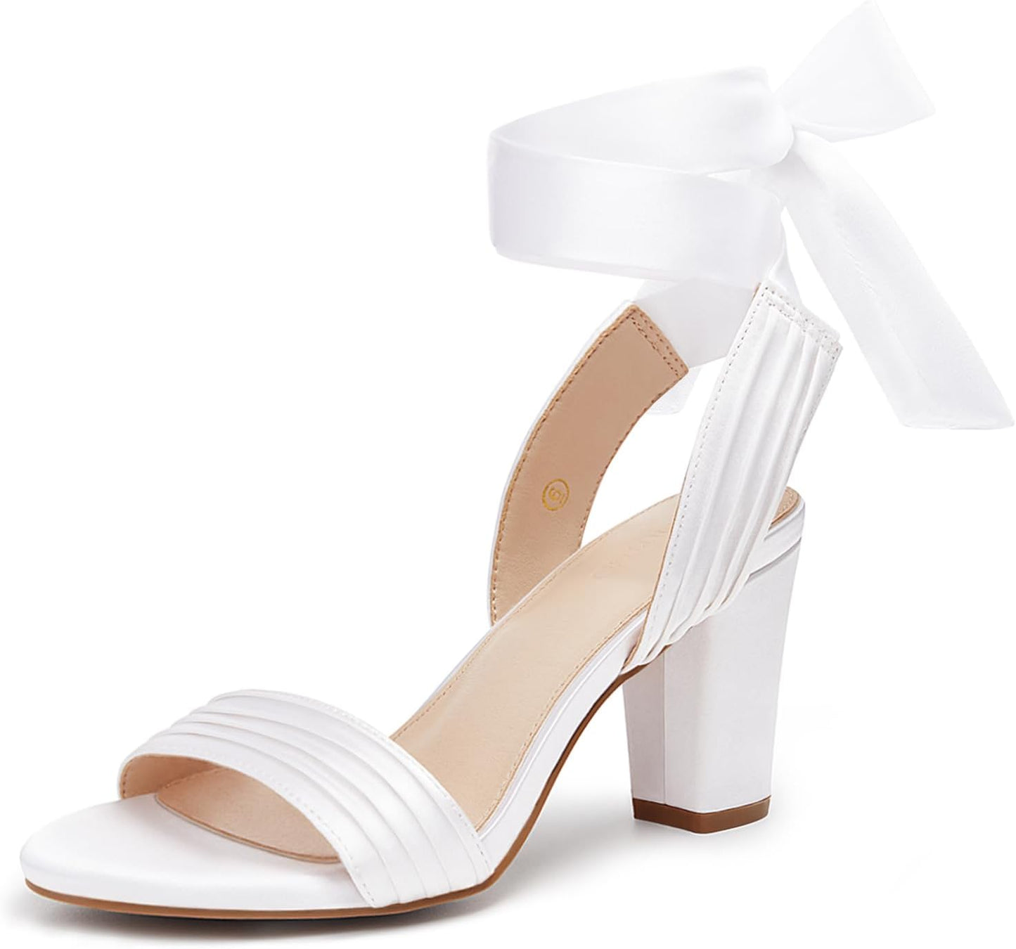 Coutgo Womens Strappy High Heels Chunky Heeled Sandals