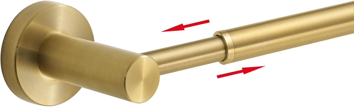 BESy Adjustable 15 to 26 Inch Single Bath Towel Bar for Bathroom