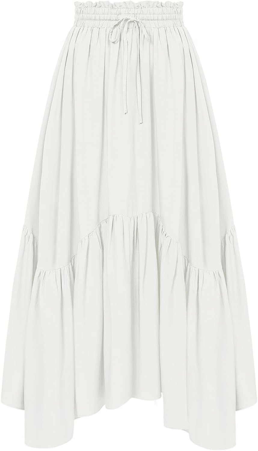 Scarlet Darkness Maxi Skirts for Women High Waist with Pockets