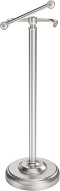 Toilet Paper Holder Stand Brushed Nickel - Stable Weighted Base