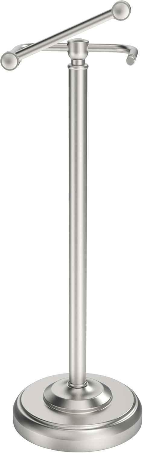 Premium Brushed Nickel Toilet Paper Holder Stand for Bathrooms