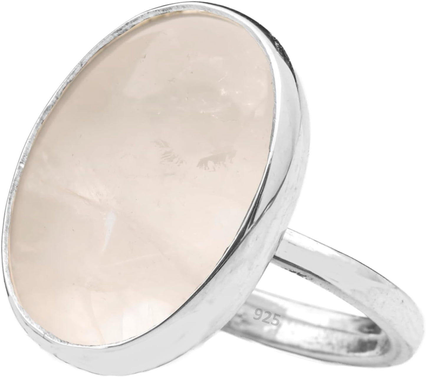 Natural Amazonite Crystal Ring in 925 Sterling Silver for Clarity