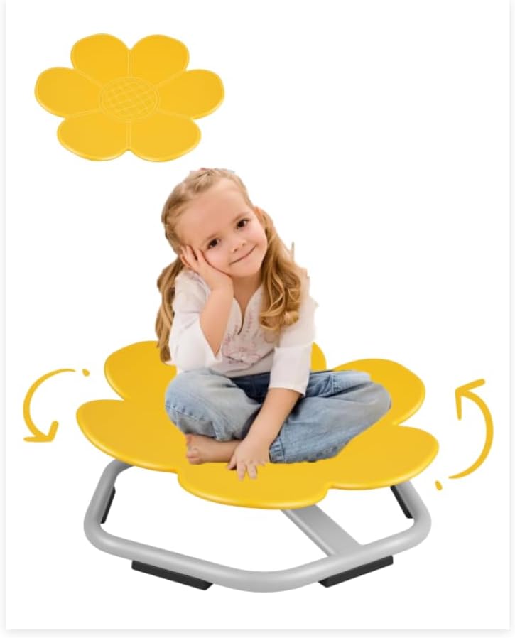 Kid's Flower Spin Chair - Boost Balance & Fun!