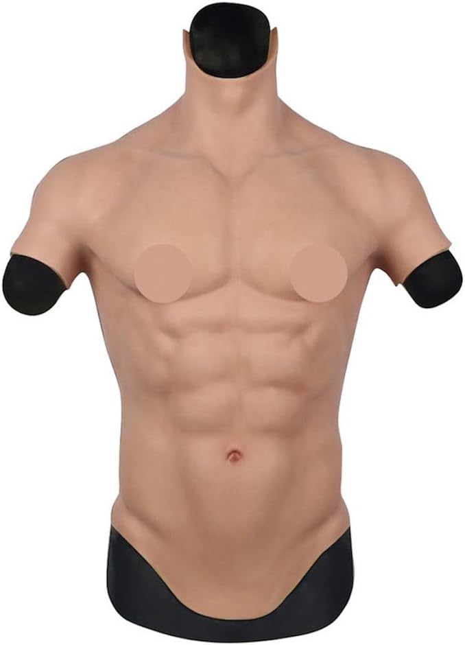 Realistic Silicone Muscle Chest Vest for Cosplay and Performance