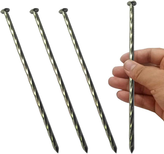 8 Inch Solid Galvanized Metal Garden Stakes for Landscaping