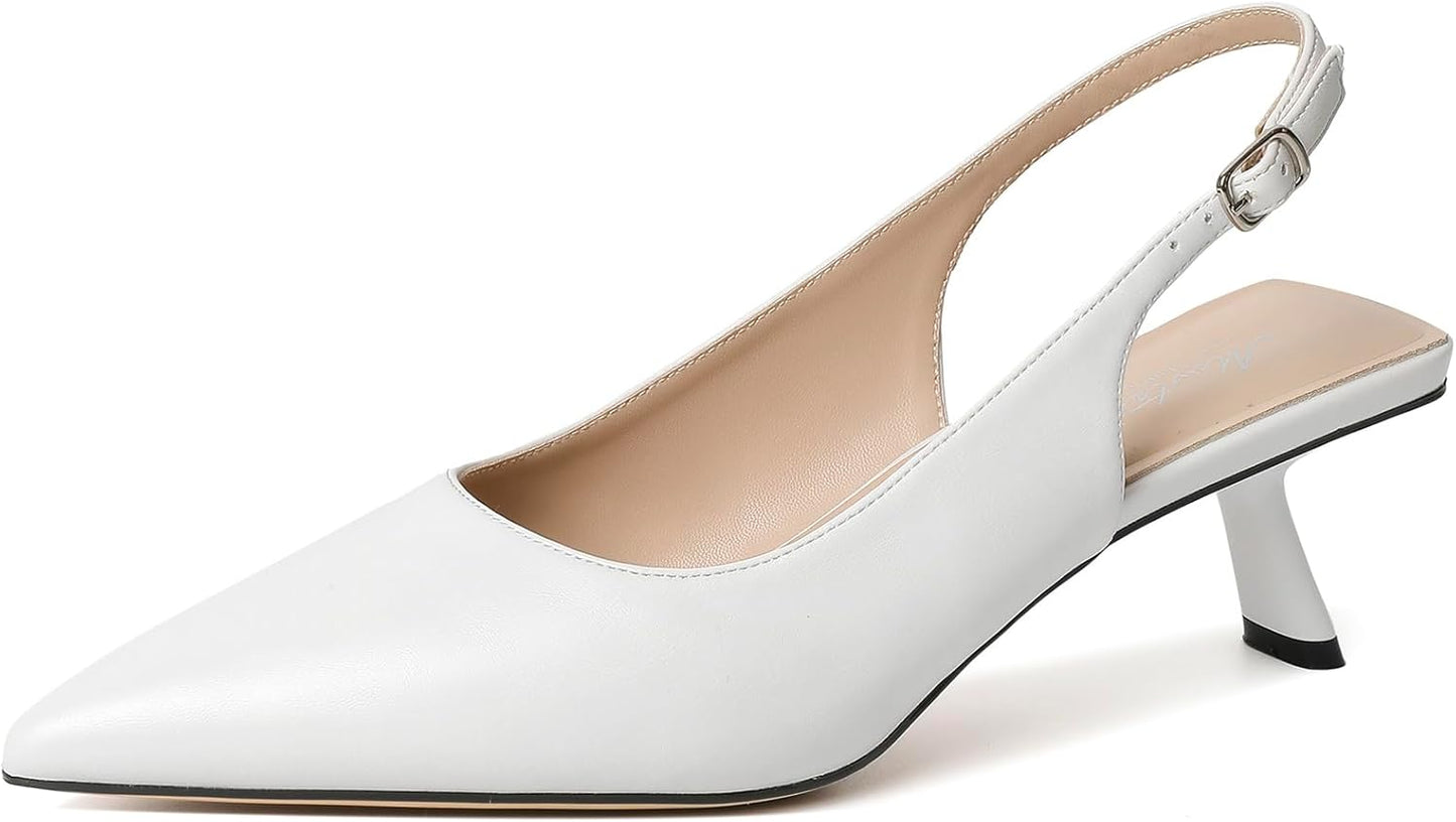 Mostrin Kitten Heels for Women: Stylish Slingback Pumps