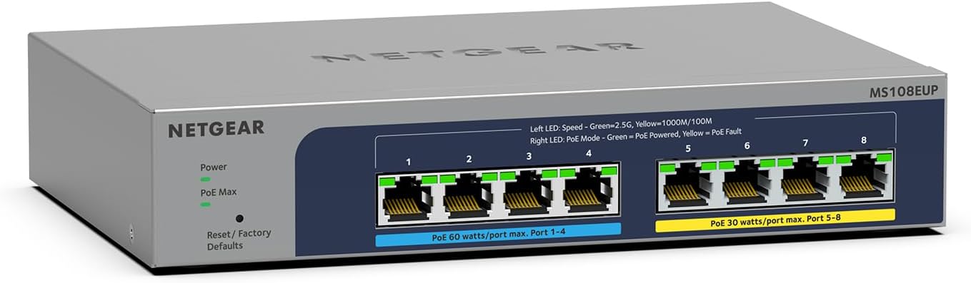 NETGEAR 8-Port Ultra60 PoE Multi-Gigabit Ethernet Switch Review