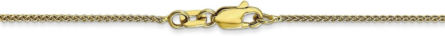 10k Yellow Gold Wheat Spiga Chain Necklace Bracelet Anklet