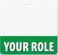 Custom Badge Buddies Green Horizontal ID Backer Cards - Durable