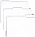 Letter Size White File Folders 1/3-Cut Tabs - Box of 100