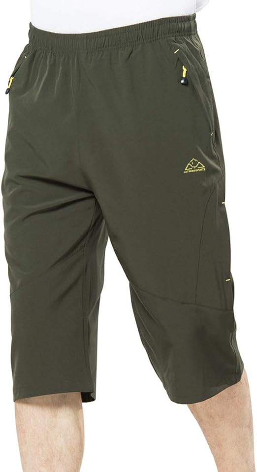 Rdruko Men's Outdoor Sports Hiking Long Shorts 12in Quick Dry