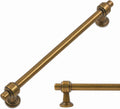Amerdeco 10 Pack Antique Brass Cabinet Pulls 6.3 in Hole Center