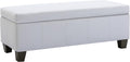 51 Inch Faux Leather Ottoman with Storage - Long End of Bed Bench