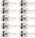 Probrico Satin Nickel Door Levers 10 Pack - Heavy Duty Passage Levers