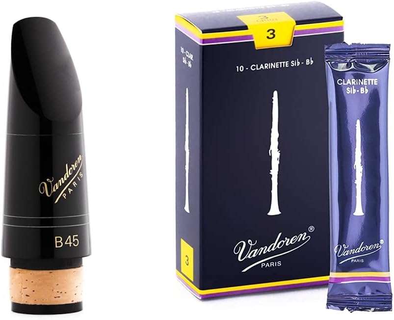 Vandoren B45 Bb Clarinet Mouthpiece with CR103 Reeds Box of 10