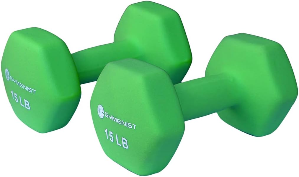 GYMENIST Pair of Soft Non Slip Grip Dumbbells for Workouts