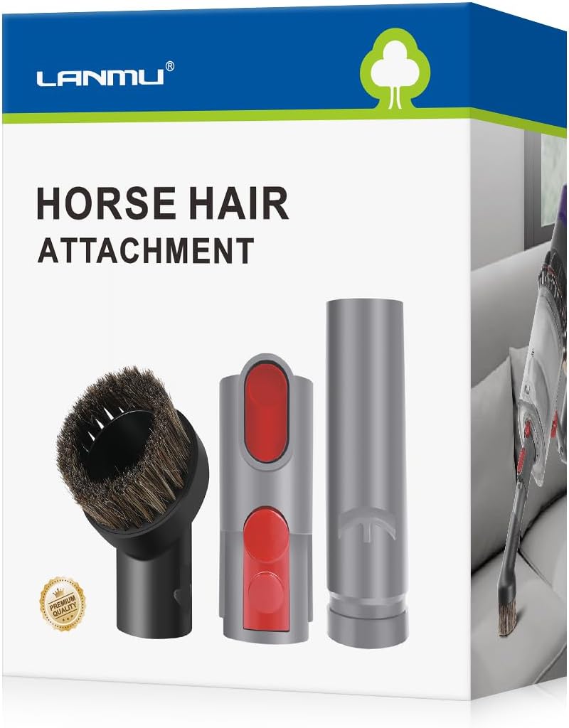 LANMU Soft Horse Hair Brush for Dyson Vacuums
