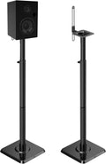 Mounting Dream Black Alloy Steel Speaker Stands - Height Adjustable