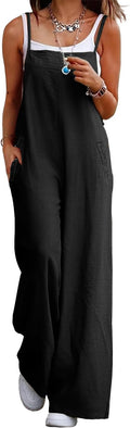 Women's Summer Boho Floral Jumpsuit Wide Leg Overalls - Breezy Fit
