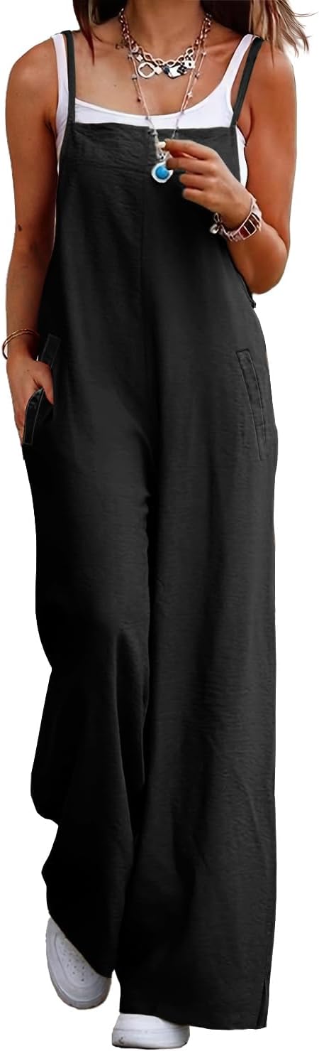 YESNO Women's Summer Boho Casual Jumpsuits with Pockets