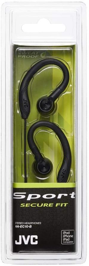 JVC Black Sports Earclip Earbuds HAEC10B