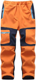 Kids Boy's Snow Waterproof Pants - Warm Fleece Insulated Trousers