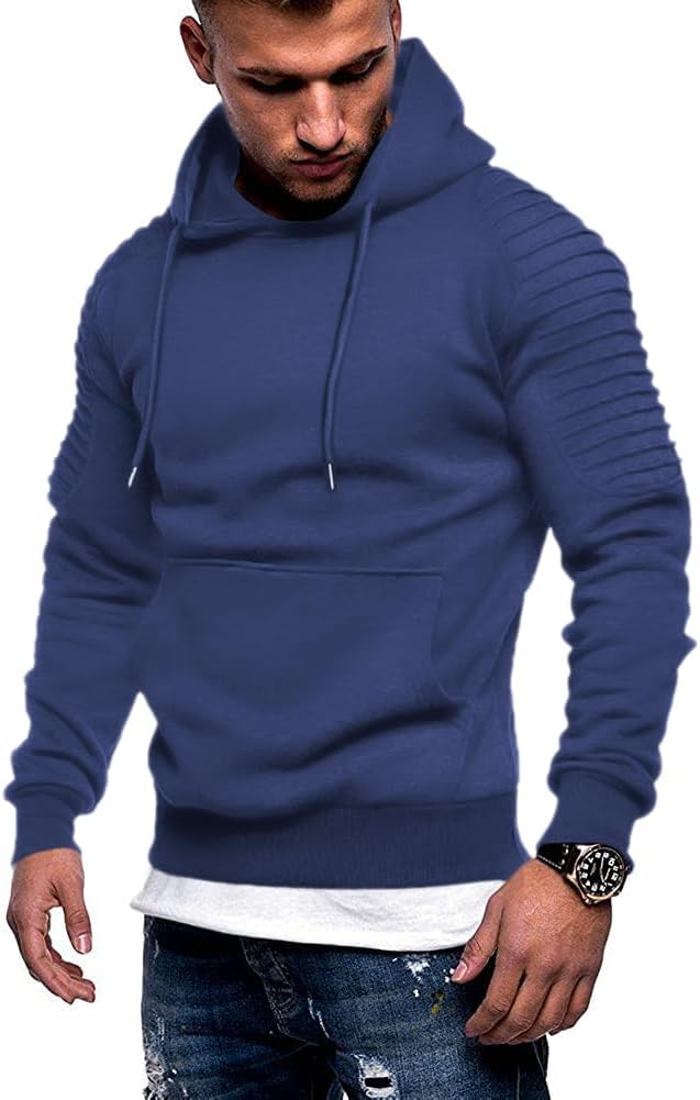 COOFANDY Mens Hoodie Sweatshirts Casual Drawstring Athletic Wear