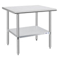 Stainless Steel Prep Table 36x30 in NSF - Heavy Duty Commercial Work