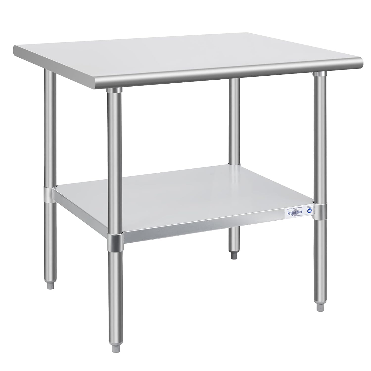 Profeeshaw Stainless Steel Prep Table 36x30 Inch for Kitchen Use