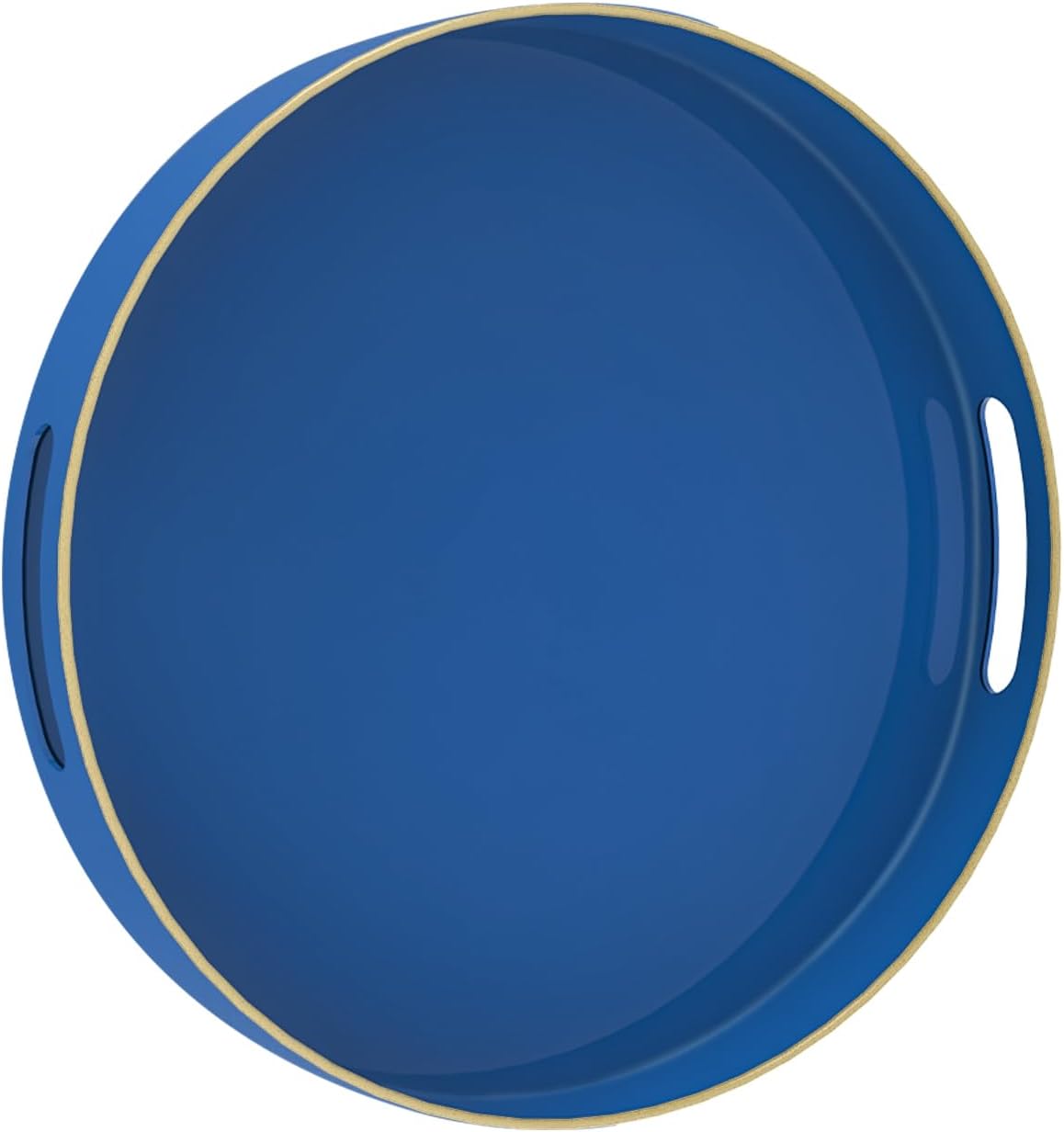 MAONAME 13 in Blue Round Tray for Serving and Organizing Needs