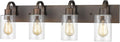 4-Light Bathroom Vanity Light - Farmhouse Oil Rubbed Bronze