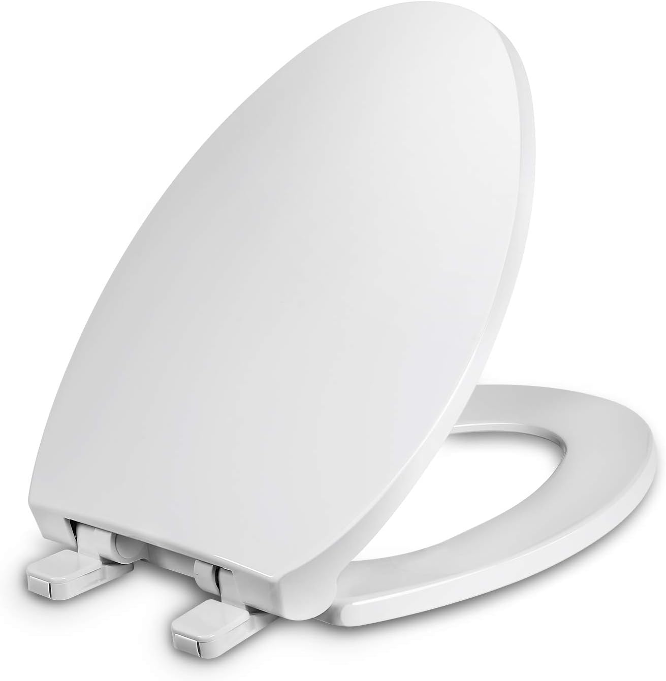 WSSROGY Elongated Toilet Seat with Soft Close Feature for Comfort