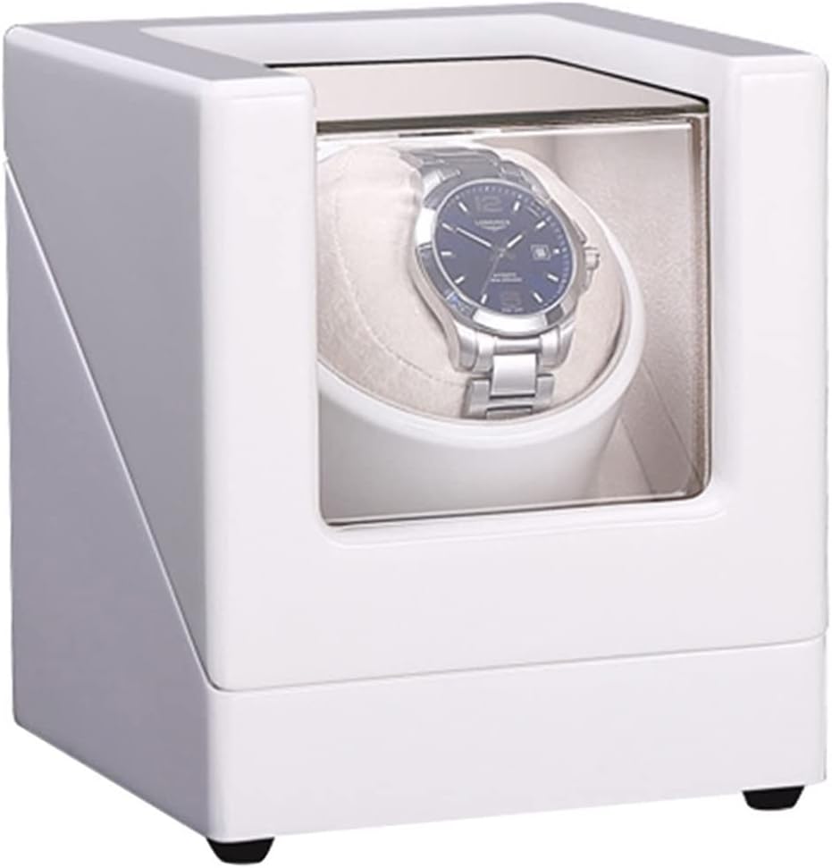 Silent Single Watch Winder - Elegant White Finish